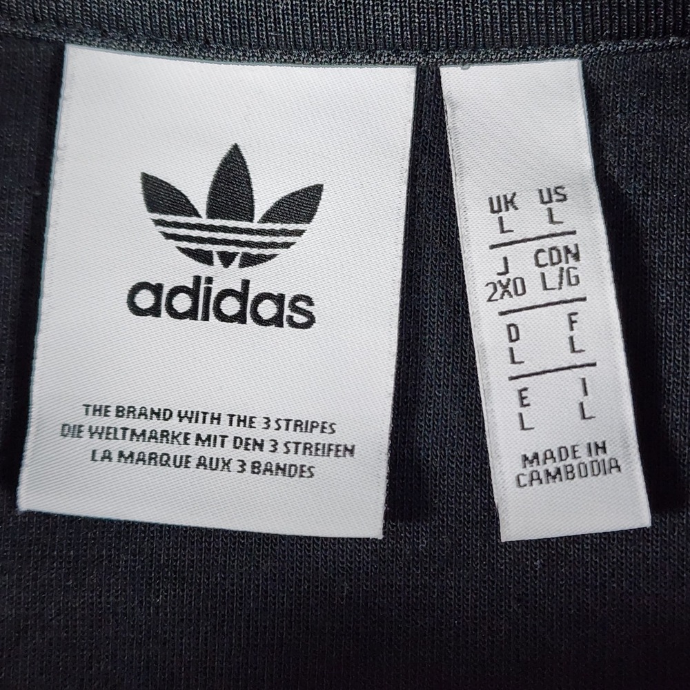 Adidas Trefoil Track Jacket Mens L Black White Colorblock Full Zip GD2030 - Picture 5 of 11